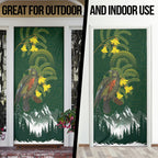 Kea Bird Kowhai New Zealand Door Cover Mountain Landscape Maori Art