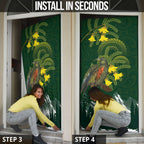 Kea Bird Kowhai New Zealand Door Cover Mountain Landscape Maori Art
