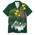 Kea Bird Kowhai New Zealand Family Matching Tank Maxi Dress and Hawaiian Shirt Mountain Landscape Maori Art