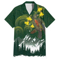 Kea Bird Kowhai New Zealand Hawaiian Shirt Mountain Landscape Maori Art