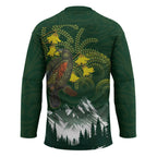Kea Bird Kowhai New Zealand Hockey Jersey Mountain Landscape Maori Art