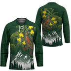 Kea Bird Kowhai New Zealand Hockey Jersey Mountain Landscape Maori Art