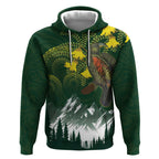 Kea Bird Kowhai New Zealand Hoodie Mountain Landscape Maori Art