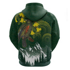 Kea Bird Kowhai New Zealand Hoodie Mountain Landscape Maori Art