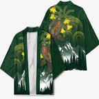 Kea Bird Kowhai New Zealand Kimono Mountain Landscape Maori Art