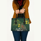 Kea Bird Kowhai New Zealand Leather Bag Mountain Landscape Maori Art