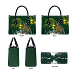 Kea Bird Kowhai New Zealand Leather Bag Mountain Landscape Maori Art