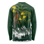 Kea Bird Kowhai New Zealand Long Sleeve Shirt Mountain Landscape Maori Art