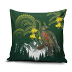 Kea Bird Kowhai New Zealand Pillow Cover Mountain Landscape Maori Art