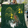 Kea Bird Kowhai New Zealand Quilt Mountain Landscape Maori Art