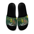 Kea Bird Kowhai New Zealand Slide Sandals Mountain Landscape Maori Art