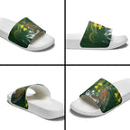 Kea Bird Kowhai New Zealand Slide Sandals Mountain Landscape Maori Art