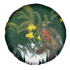 Kea Bird Kowhai New Zealand Spare Tire Cover Mountain Landscape Maori Art
