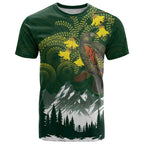 Kea Bird Kowhai New Zealand T Shirt Mountain Landscape Maori Art