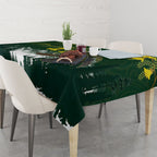 Kea Bird Kowhai New Zealand Tablecloth Mountain Landscape Maori Art