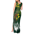 Kea Bird Kowhai New Zealand Tank Maxi Dress Mountain Landscape Maori Art