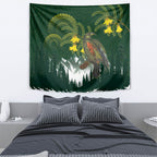 Kea Bird Kowhai New Zealand Tapestry Mountain Landscape Maori Art