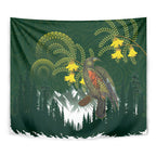 Kea Bird Kowhai New Zealand Tapestry Mountain Landscape Maori Art