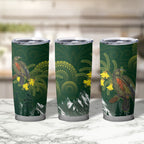 Kea Bird Kowhai New Zealand Tumbler Cup Mountain Landscape Maori Art