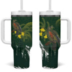 Kea Bird Kowhai New Zealand Tumbler With Handle Mountain Landscape Maori Art