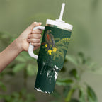 Kea Bird Kowhai New Zealand Tumbler With Handle Mountain Landscape Maori Art