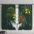 Kea Bird Kowhai New Zealand Window Curtain Mountain Landscape Maori Art