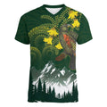 Kea Bird Kowhai New Zealand Women V-Neck T-Shirt Mountain Landscape Maori Art