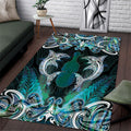 New Zealand Kotiate Weapon Area Rug Aotearoa Mango Paua Shell Maori Pattern