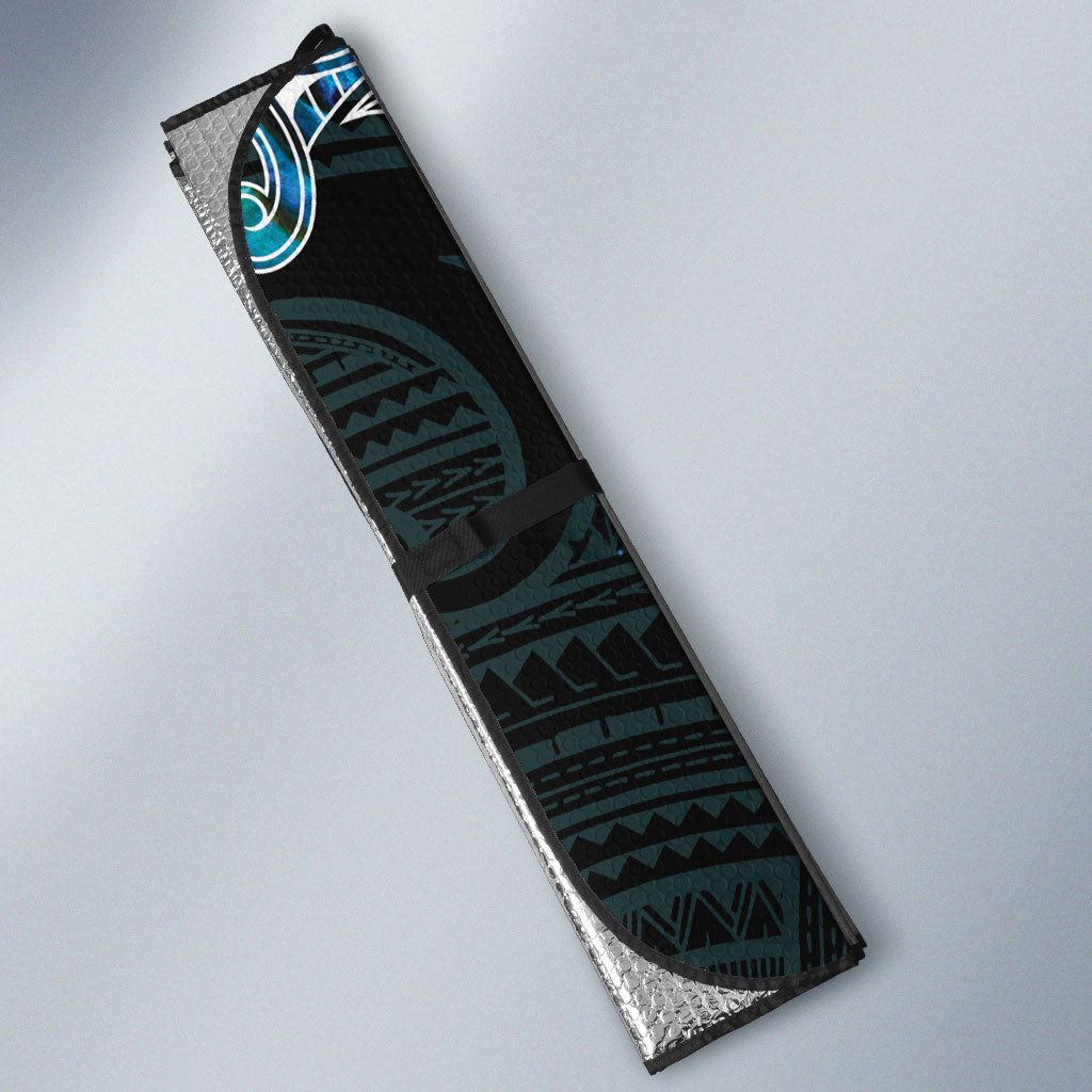 New Zealand Kotiate Weapon Auto Sun Shade Aotearoa Mango Paua Shell Maori Pattern