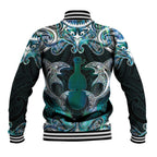 New Zealand Kotiate Weapon Baseball Jacket Aotearoa Mango Paua Shell Maori Pattern