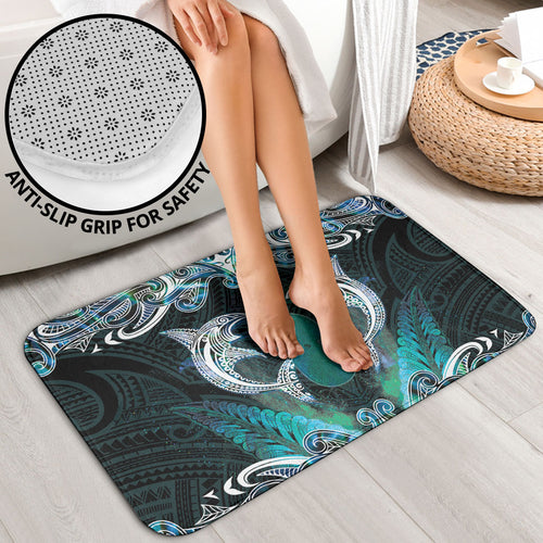 New Zealand Kotiate Weapon Bathroom Set Aotearoa Mango Paua Shell Maori Pattern