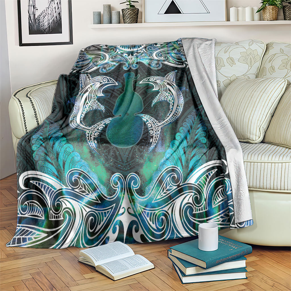 New Zealand Kotiate Weapon Blanket Aotearoa Mango Paua Shell Maori Pattern