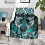 New Zealand Kotiate Weapon Blanket Aotearoa Mango Paua Shell Maori Pattern