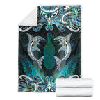 New Zealand Kotiate Weapon Blanket Aotearoa Mango Paua Shell Maori Pattern