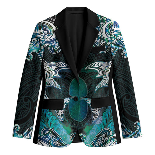 New Zealand Kotiate Weapon Blazer Aotearoa Mango Paua Shell Maori Pattern