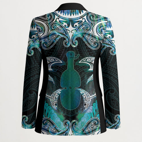 New Zealand Kotiate Weapon Blazer Aotearoa Mango Paua Shell Maori Pattern