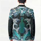 New Zealand Kotiate Weapon Blazer Aotearoa Mango Paua Shell Maori Pattern