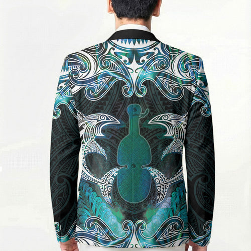 New Zealand Kotiate Weapon Blazer Aotearoa Mango Paua Shell Maori Pattern
