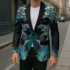 New Zealand Kotiate Weapon Blazer Aotearoa Mango Paua Shell Maori Pattern