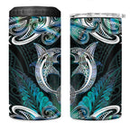 New Zealand Kotiate Weapon 4 in 1 Can Cooler Tumbler Aotearoa Mango Paua Shell Maori Pattern