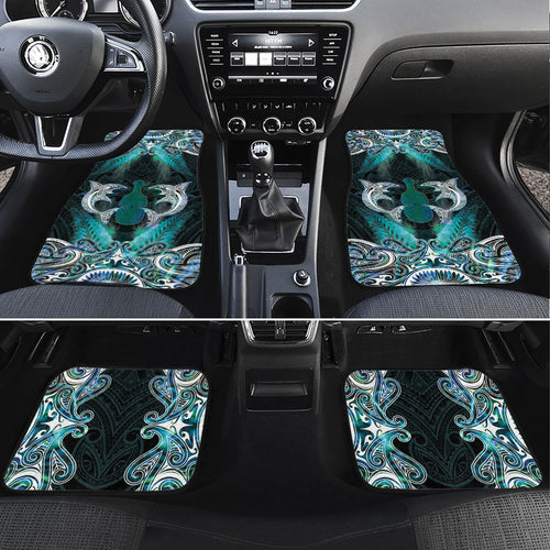 New Zealand Kotiate Weapon Car Mats Aotearoa Mango Paua Shell Maori Pattern