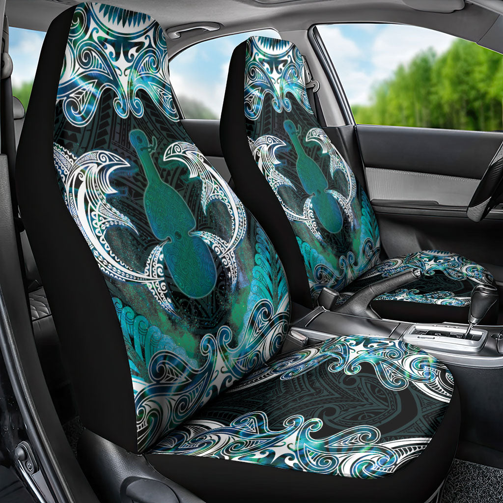 New Zealand Kotiate Weapon Car Seat Cover Aotearoa Mango Paua Shell Maori Pattern