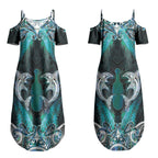 New Zealand Kotiate Weapon Couples Matching Summer Maxi Dress and Hawaiian Shirt Aotearoa Mango Paua Shell Maori Pattern LT22
