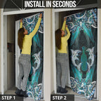 New Zealand Kotiate Weapon Door Cover Aotearoa Mango Paua Shell Maori Pattern