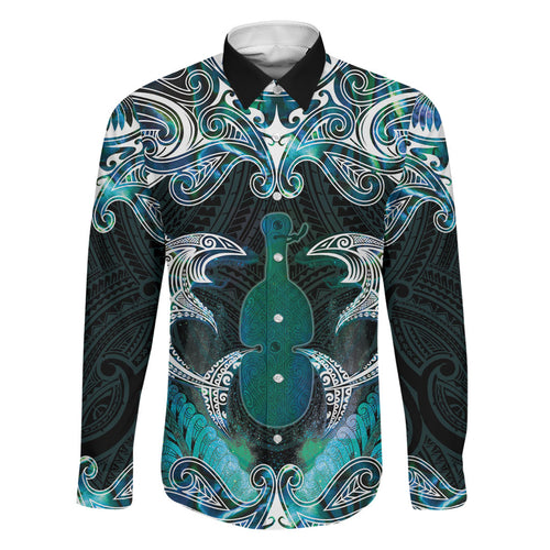 New Zealand Kotiate Weapon Family Matching Off The Shoulder Long Sleeve Dress and Hawaiian Shirt Aotearoa Mango Paua Shell Maori Pattern
