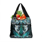 New Zealand Kotiate Weapon Grocery Bag Aotearoa Mango Paua Shell Maori Pattern