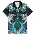 New Zealand Kotiate Weapon Hawaiian Shirt Aotearoa Mango Paua Shell Maori Pattern