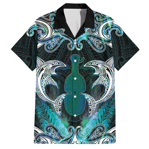 New Zealand Kotiate Weapon Hawaiian Shirt Aotearoa Mango Paua Shell Maori Pattern