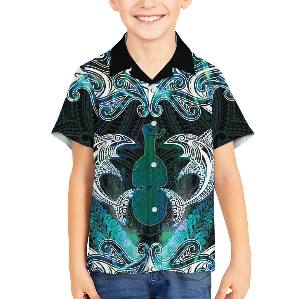 New Zealand Kotiate Weapon Hawaiian Shirt Aotearoa Mango Paua Shell Maori Pattern
