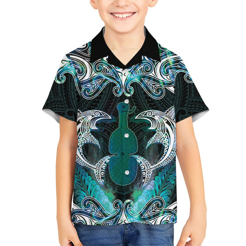 New Zealand Kotiate Weapon Hawaiian Shirt Aotearoa Mango Paua Shell Maori Pattern